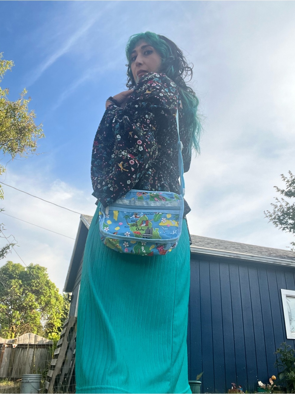 Vtg Hawaiian themed LeSpotsac purse - Picture 9 of 9